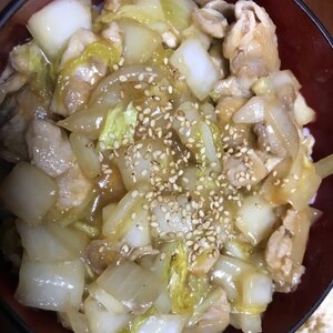 簡単旨トロ！(^^)白菜と鶏ひき肉の中華丼♪